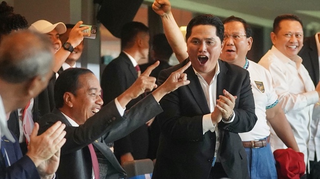 Ada Prabowo, Ekspresi Senang Jokowi lalu juga Erick saat Timnas Indonesia U-17 Vs Ekuador Bermain Imbang di tempat dalam GBT